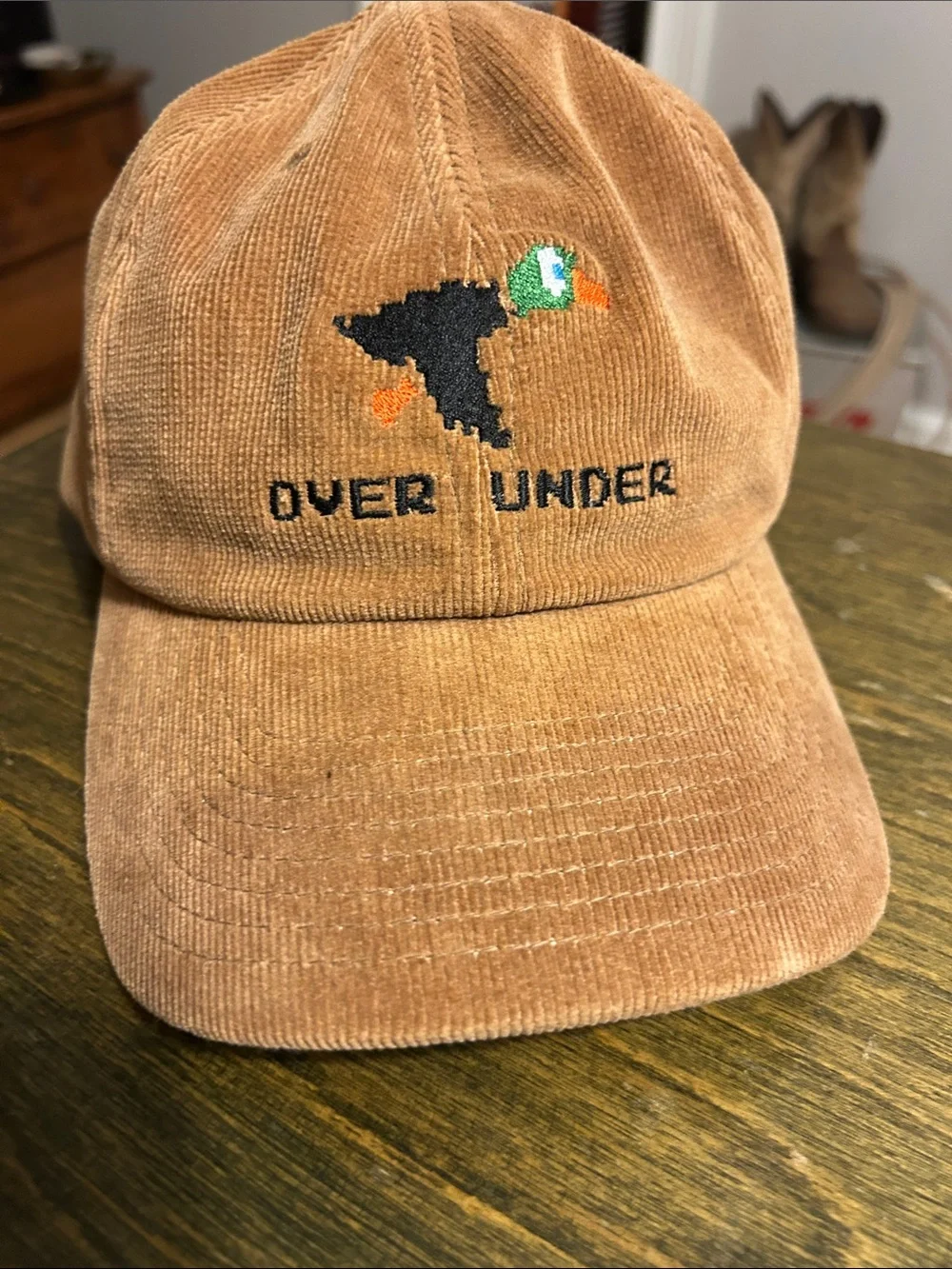 Over Under brown Corduroy Duck Baseball Hat
